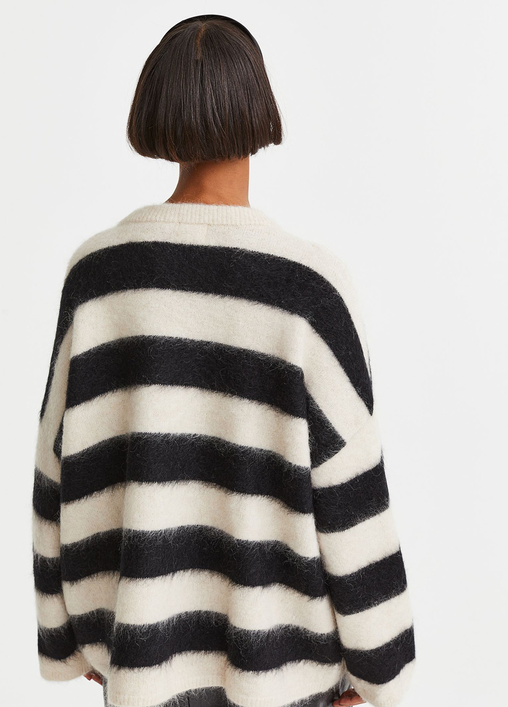 Комбинированный зимний свитер джемпер H&M