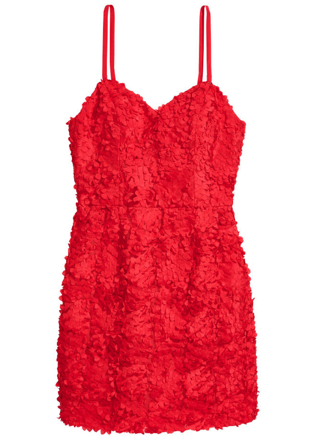 Червона коктейльна сукня футляр H&M однотонна
