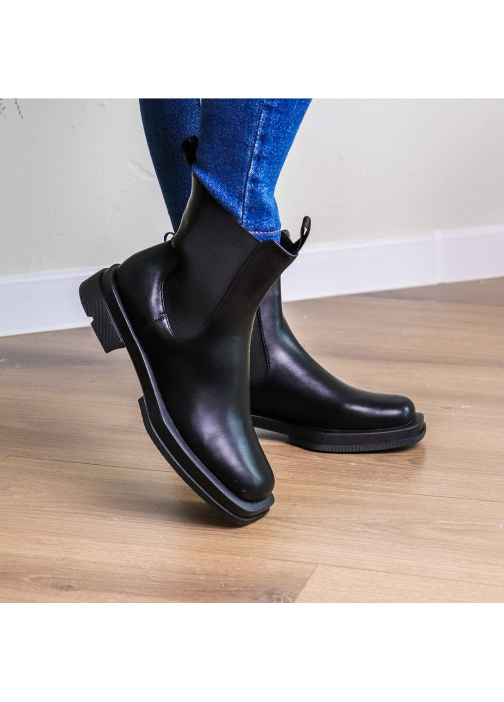 Осенние ботинки женские loyalty 3240 38 24,5 см черный Fashion из искусственной кожи