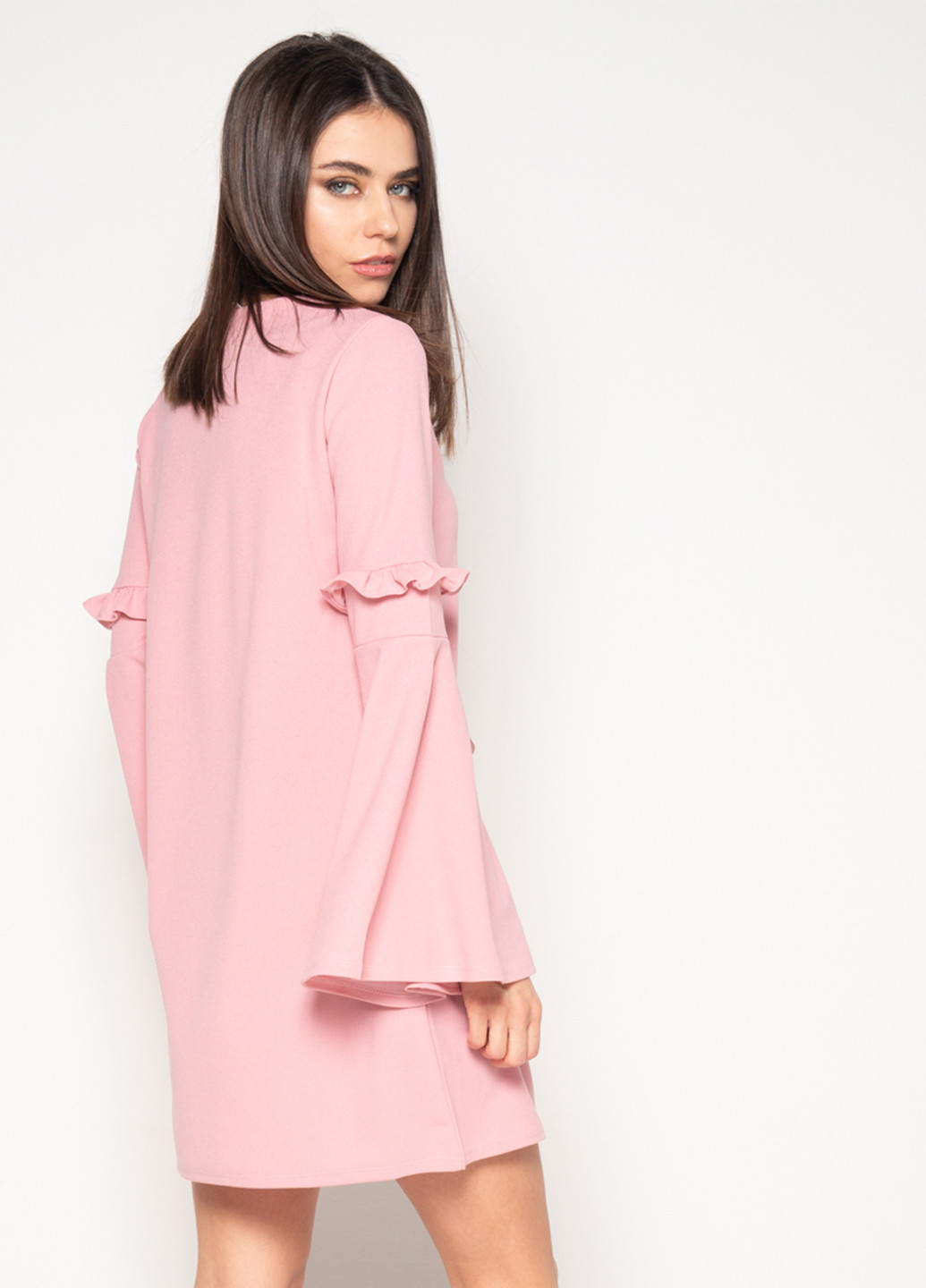 Светло-розовое кэжуал платье Issa однотонное