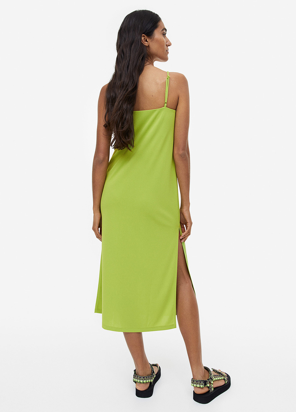 Салатова кежуал сукня сукня-комбінація H&M однотонна