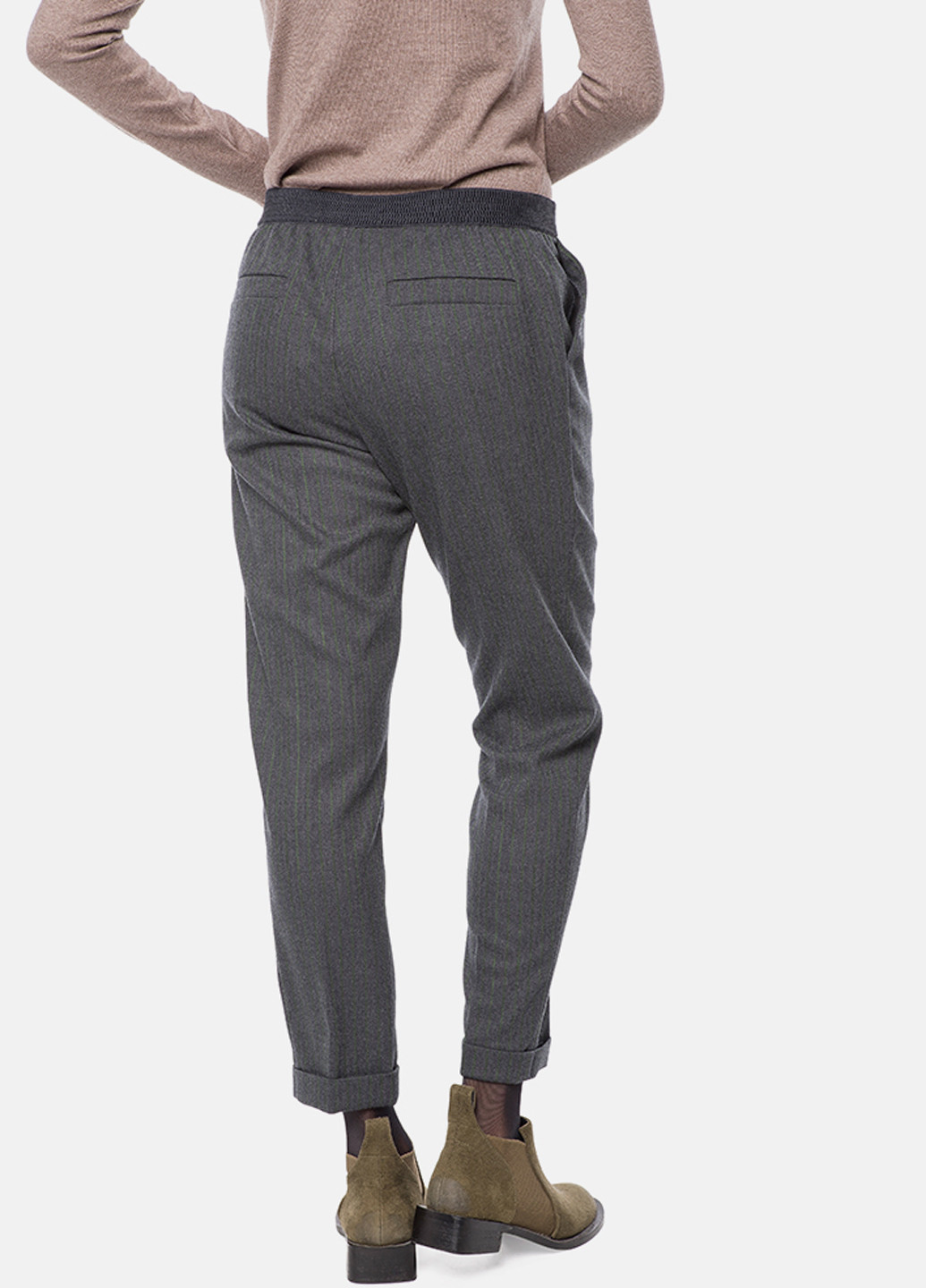 Темно-серые кэжуал демисезонные брюки MR 520