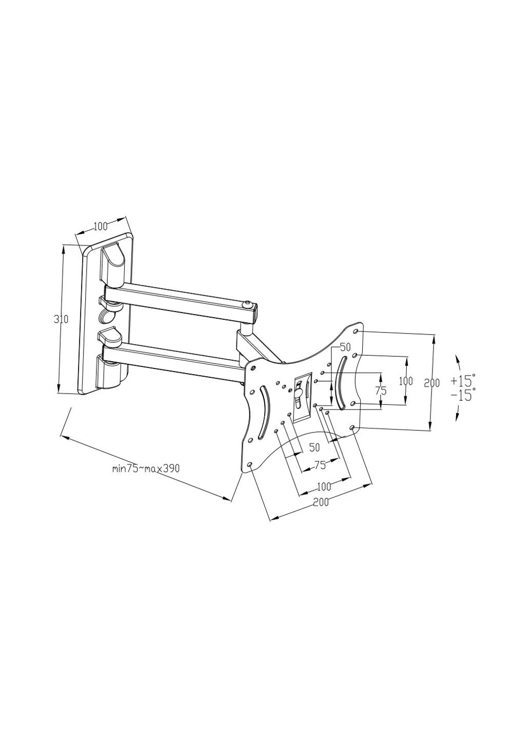 Кронштейн TM32-2251 Vinga (253442578)