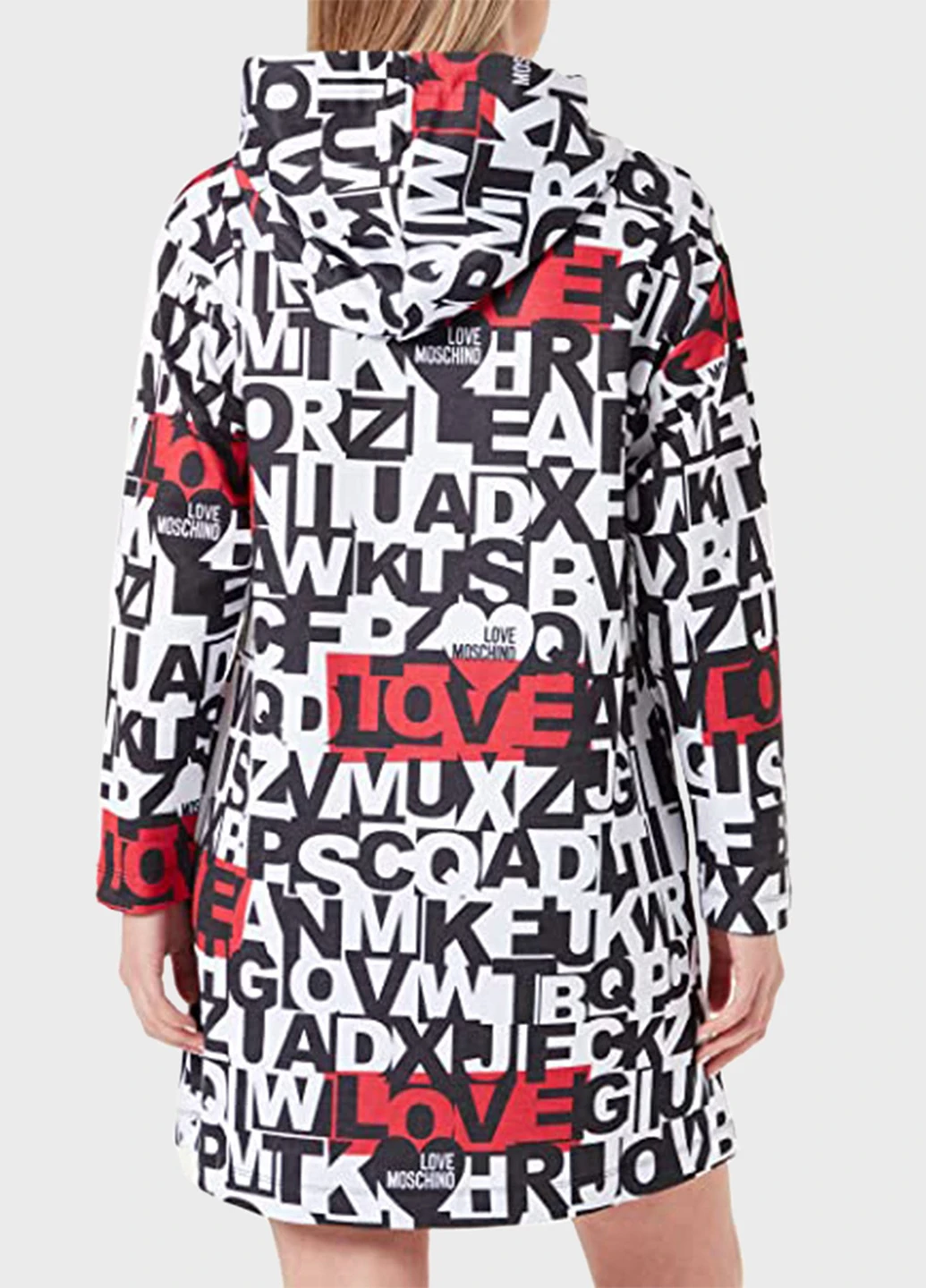 Комбінована кежуал сукня сукня-худі Love Moschino з написами