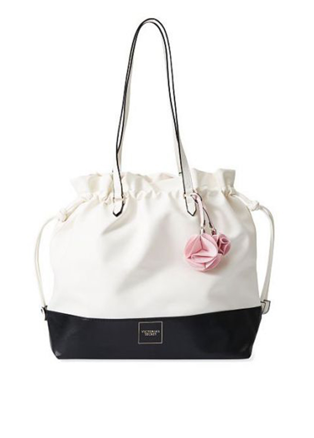Сумка Victoria's Secret сумка-мішок логотип чорно-біла кежуал