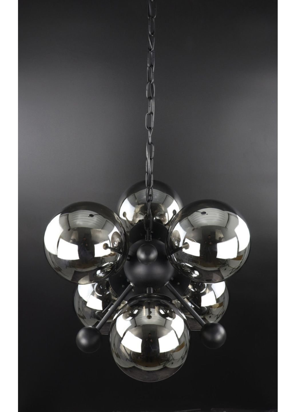 Люстра підвісна стельова в стилі LOFT (лофт) 0666/6-gr Чорний 50х48х48 см. Sunnysky (253627785)