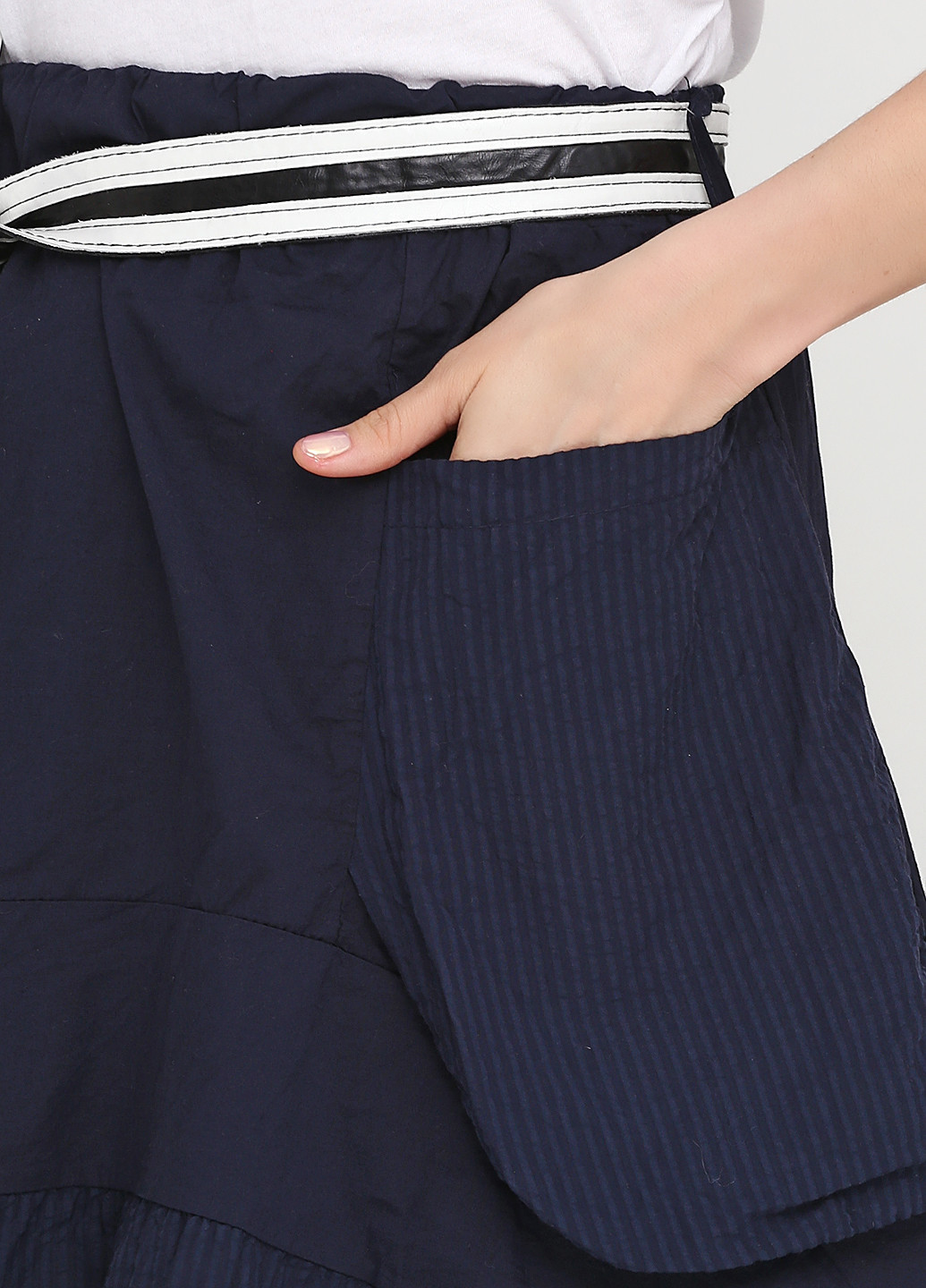 Темно-синяя кэжуал однотонная юбка Jazz мини