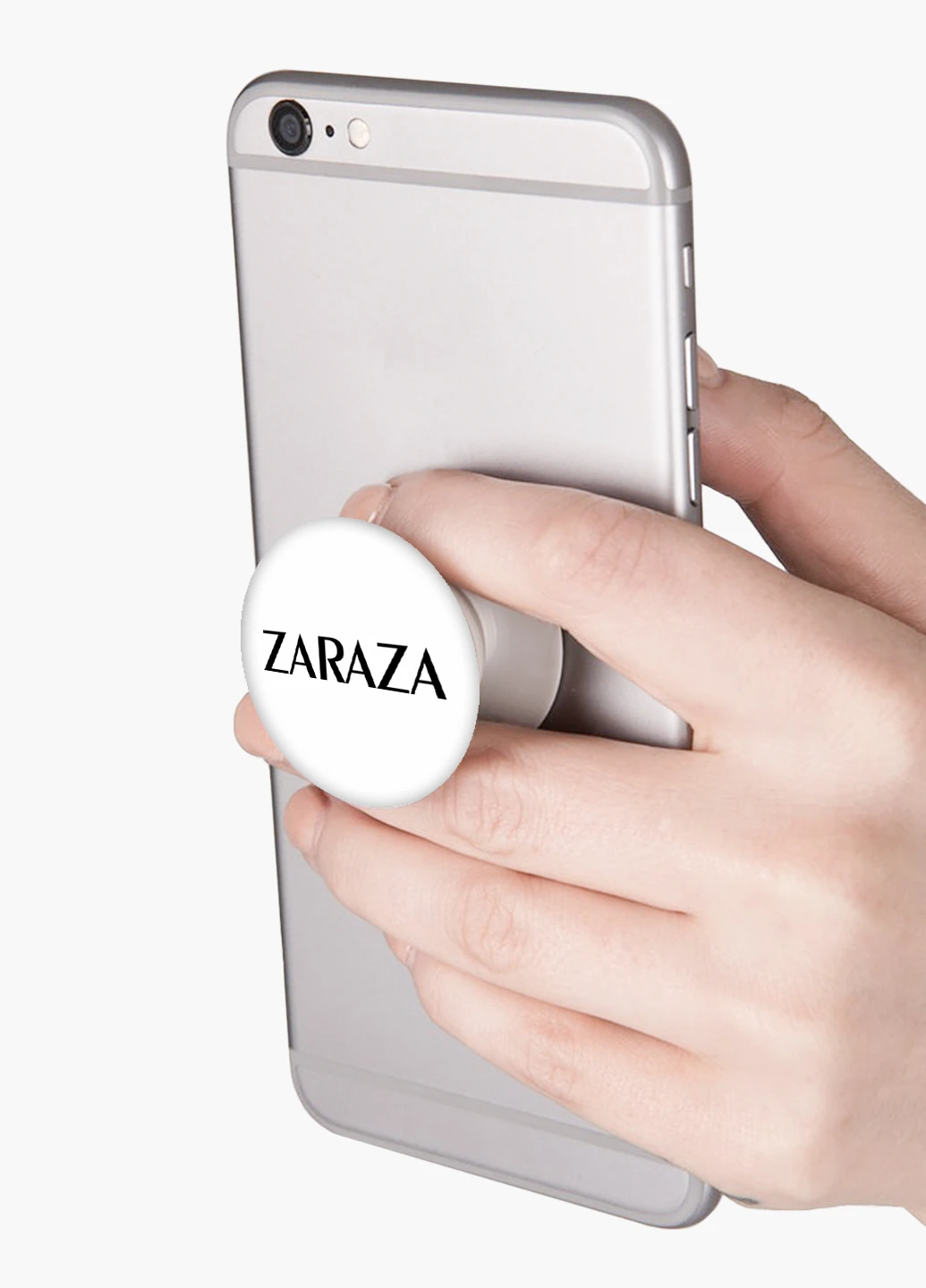 Попсокет (Popsockets) тримач для смартфону Зараза (8754-1782) Чорний MobiPrint (216836502)