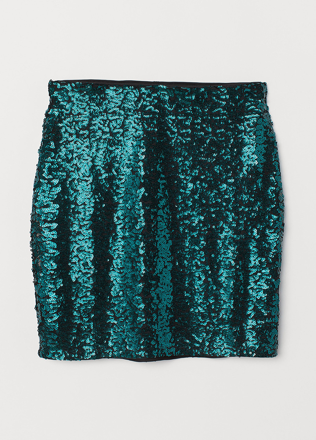Морской волны кэжуал однотонная юбка H&M а-силуэта (трапеция)