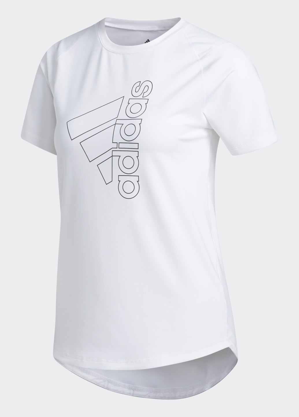 Біла літня футболка для фітнесу badge of sport adidas