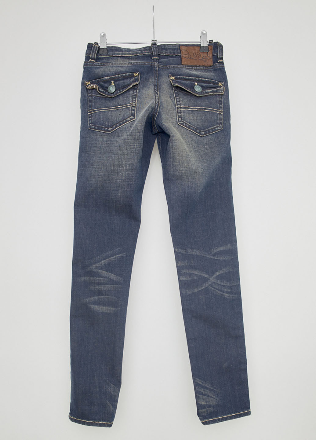 Темно-синие демисезонные со средней талией джинсы Ra-Re