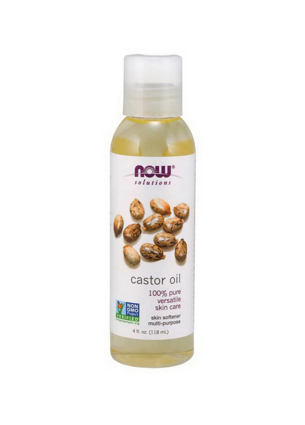 Касторова олія для шкіри та волосся Castor Oil - 118 ml pure Now Foods (251462978)