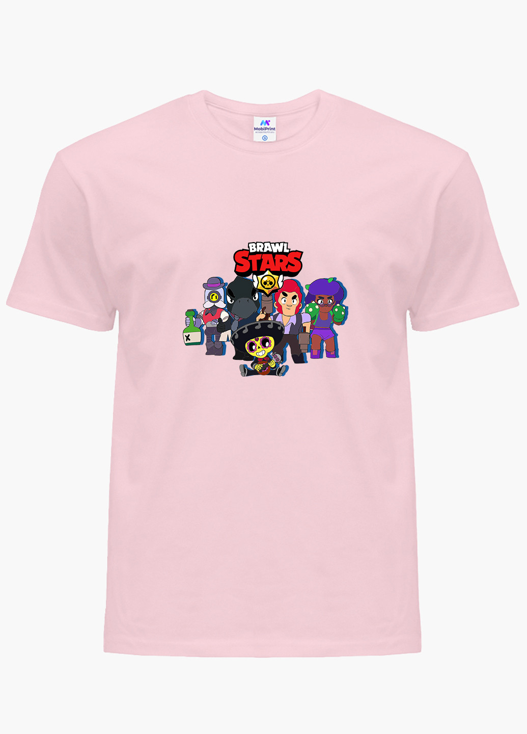 Рожева демісезонна футболка дитяча бравл старс (brawl stars) (9224-1004) MobiPrint