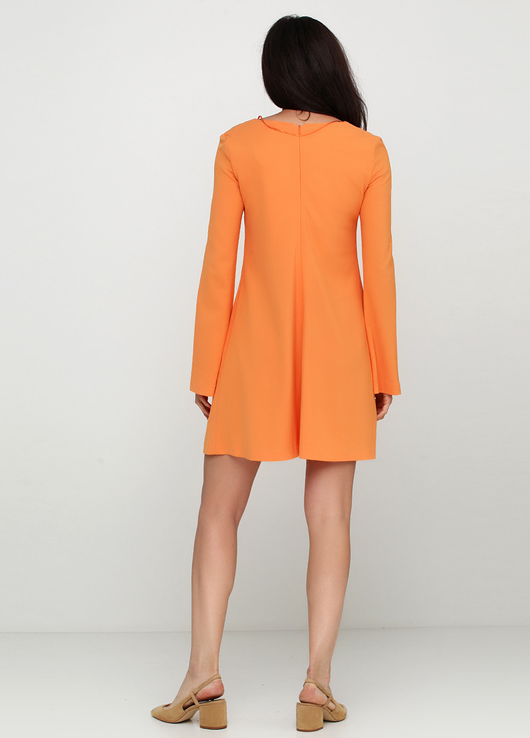 Оранжевое кэжуал платье а-силуэт Pinko однотонное
