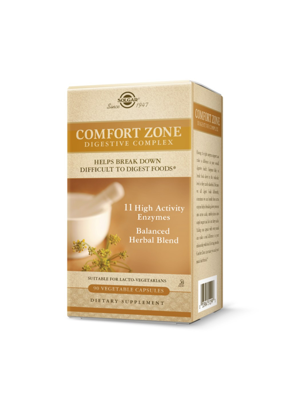 Пищеварительный комплекс Comfort Zone Digestive Complex,, 90 вегетарианских капсул Solgar (255408569)
