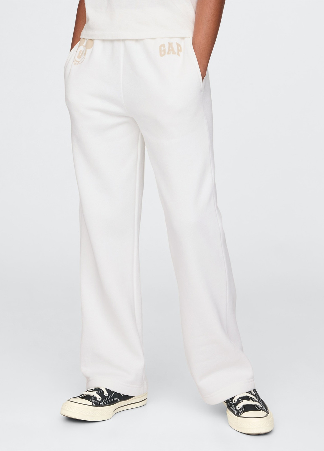 Молочные спортивные, кэжуал демисезонные прямые брюки Gap