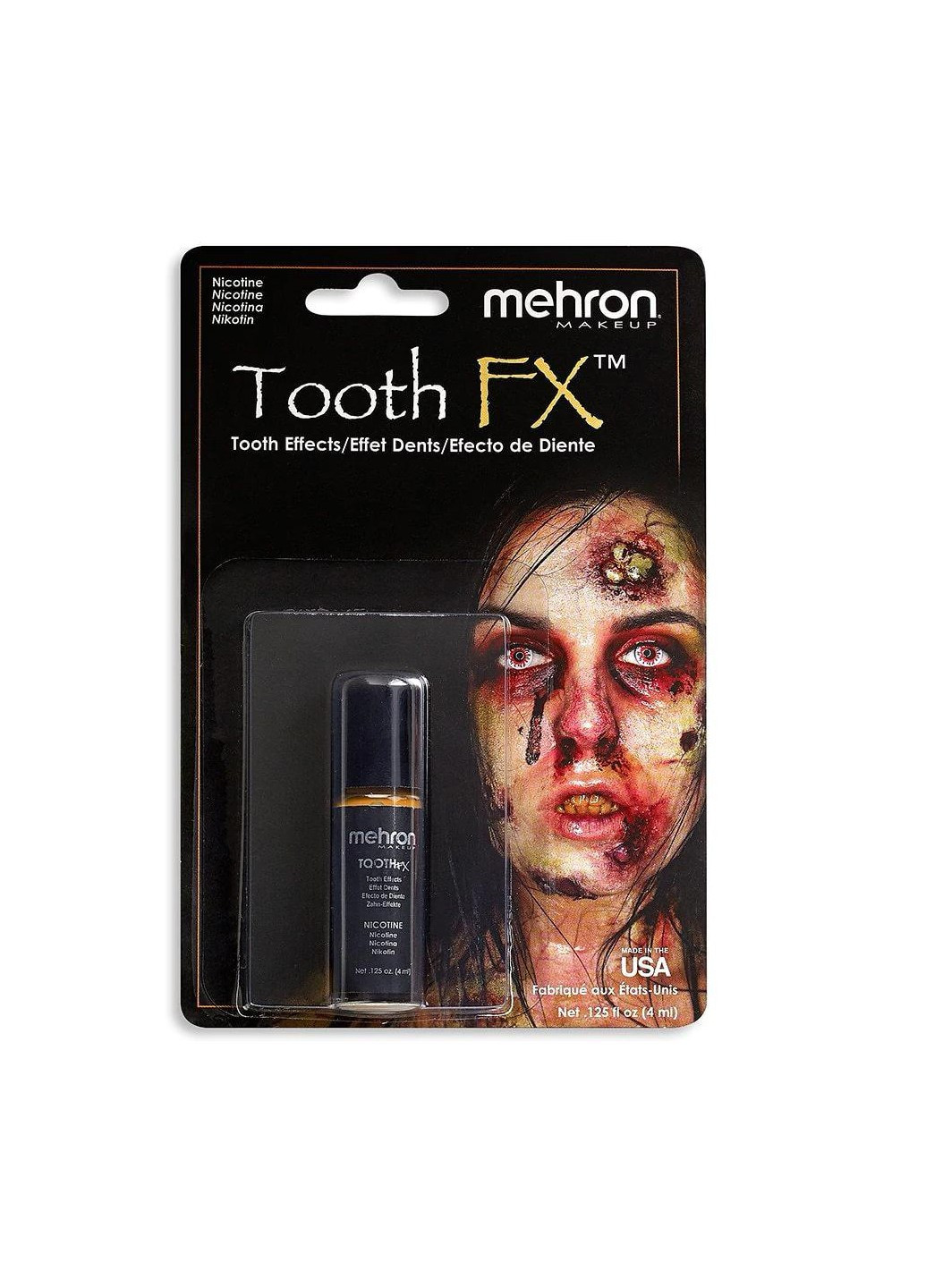 Фарба для зубів Tooth FX with Brush for Special Effects - Nicotine, (Нікотин), 4 мл Mehron (205593209)