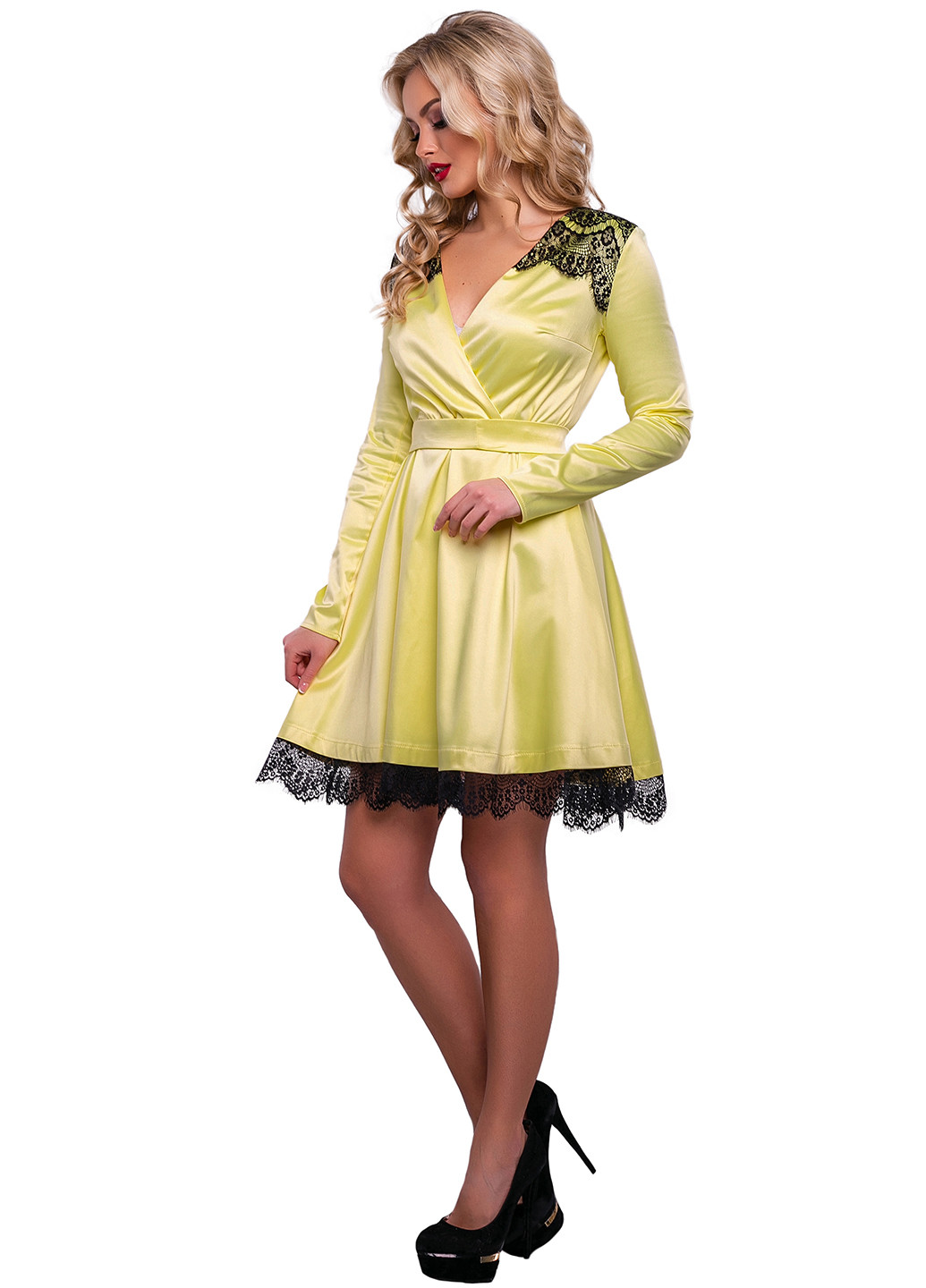 Желтое кэжуал платье ST-Seventeen однотонное