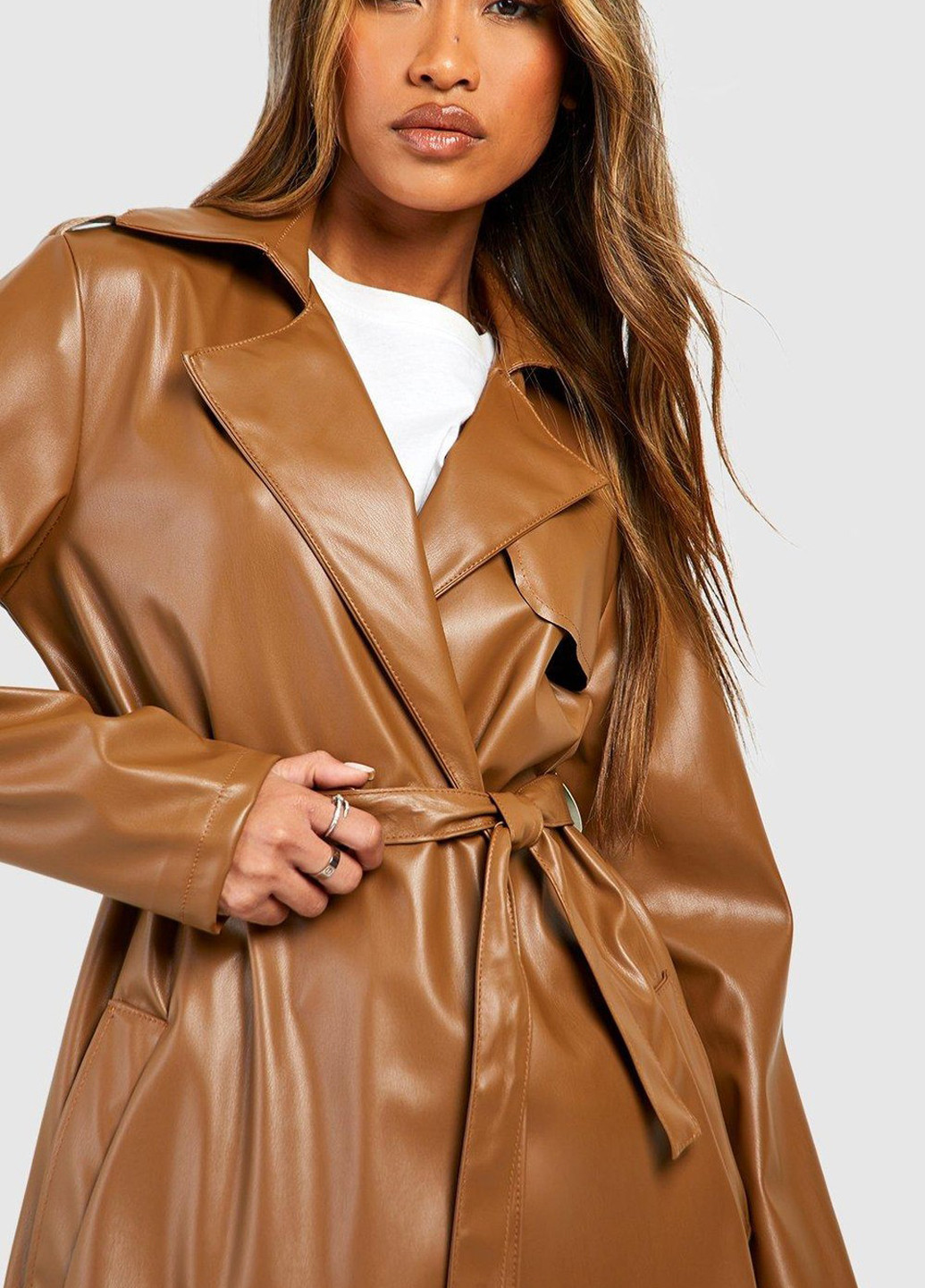 Плащ Boohoo на пуговицах демисезон (318326682)