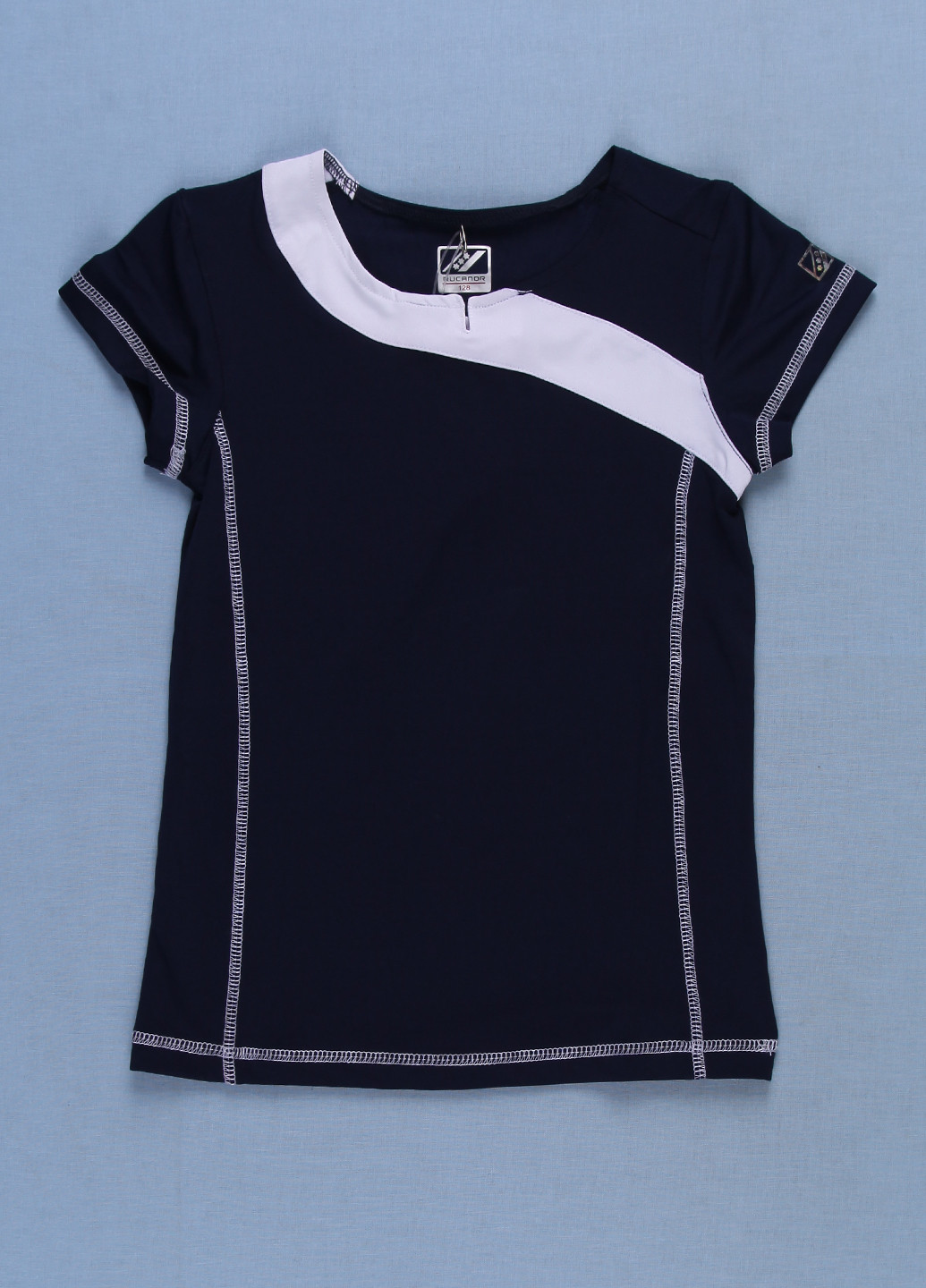 Темно-синяя летняя футболка для девочки Rucanor