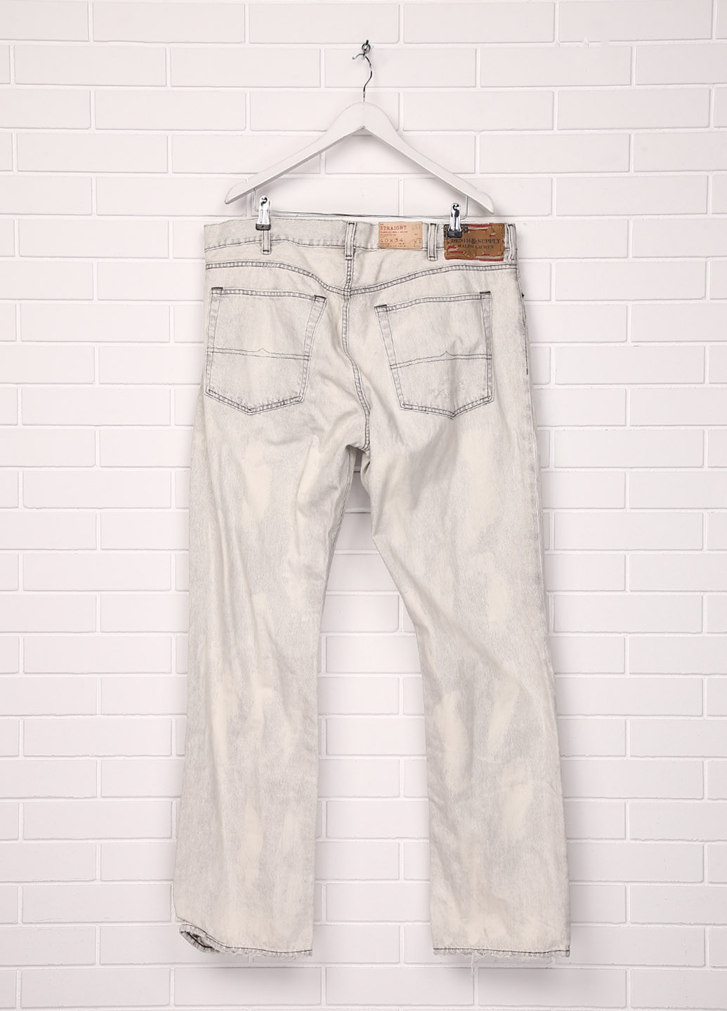 Светло-серые демисезонные со средней талией джинсы Ralph Lauren