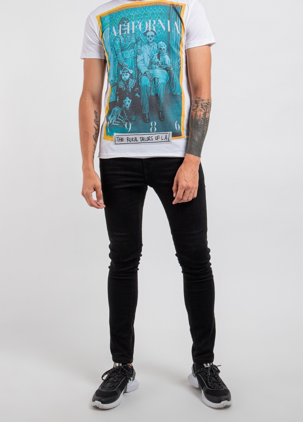 Біла біла футболка з принтом rural tailors Ko Samui