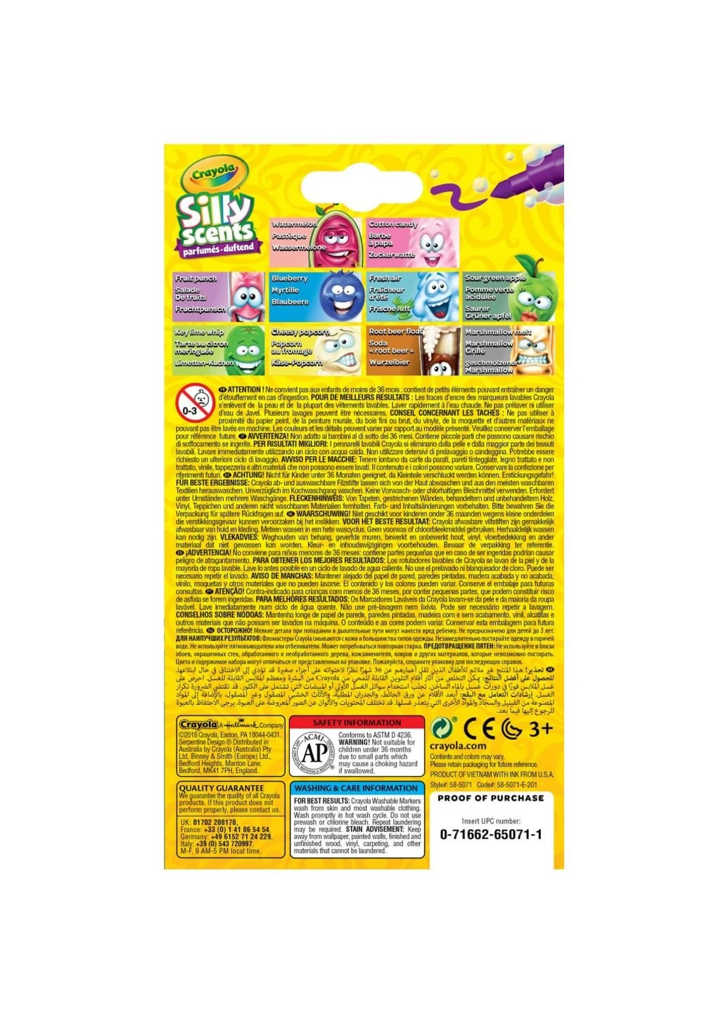 Фломастери Набір Silly Scents Washable Тонка лінія з ароматом 10 шт (256340.024) Crayola (254069738)