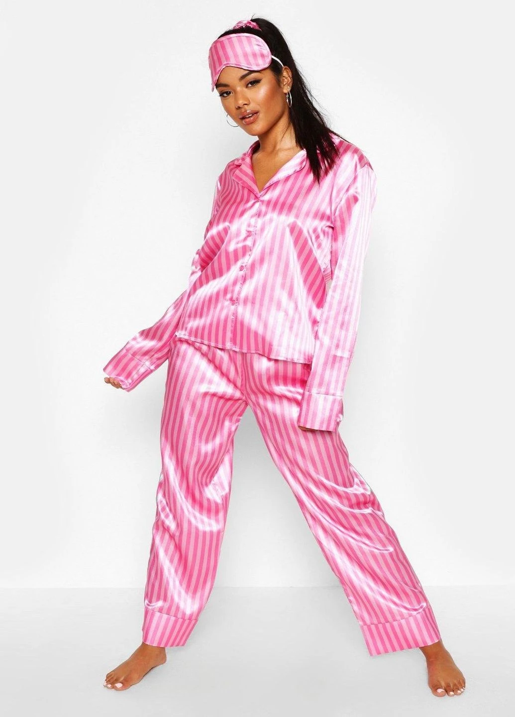Розовая всесезон пижама Boohoo
