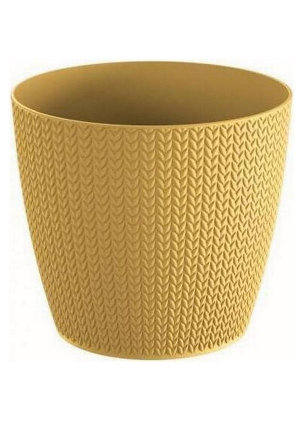 Горшок для цветов WHEATY Н-22.9 см круглый горчичный (26385-117) Prosperplast (218988569)