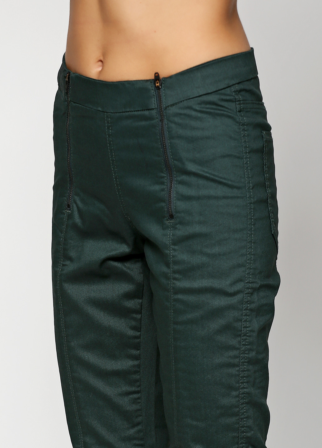 Зеленые кэжуал демисезонные зауженные брюки Axel