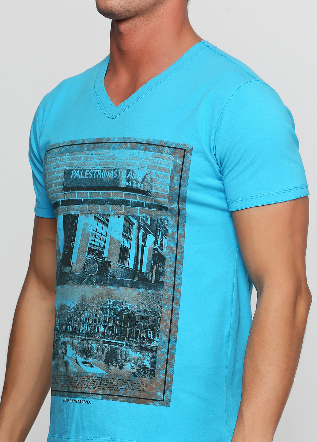 Голубая футболка Mons