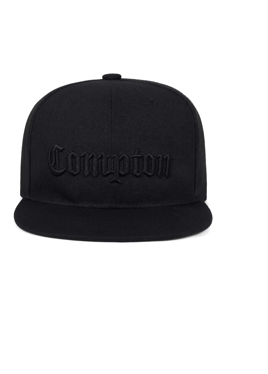 Кепка снепбек Compton 3 с прямым козырьком Черная, Унисекс NoName Cнепбек (250377587)