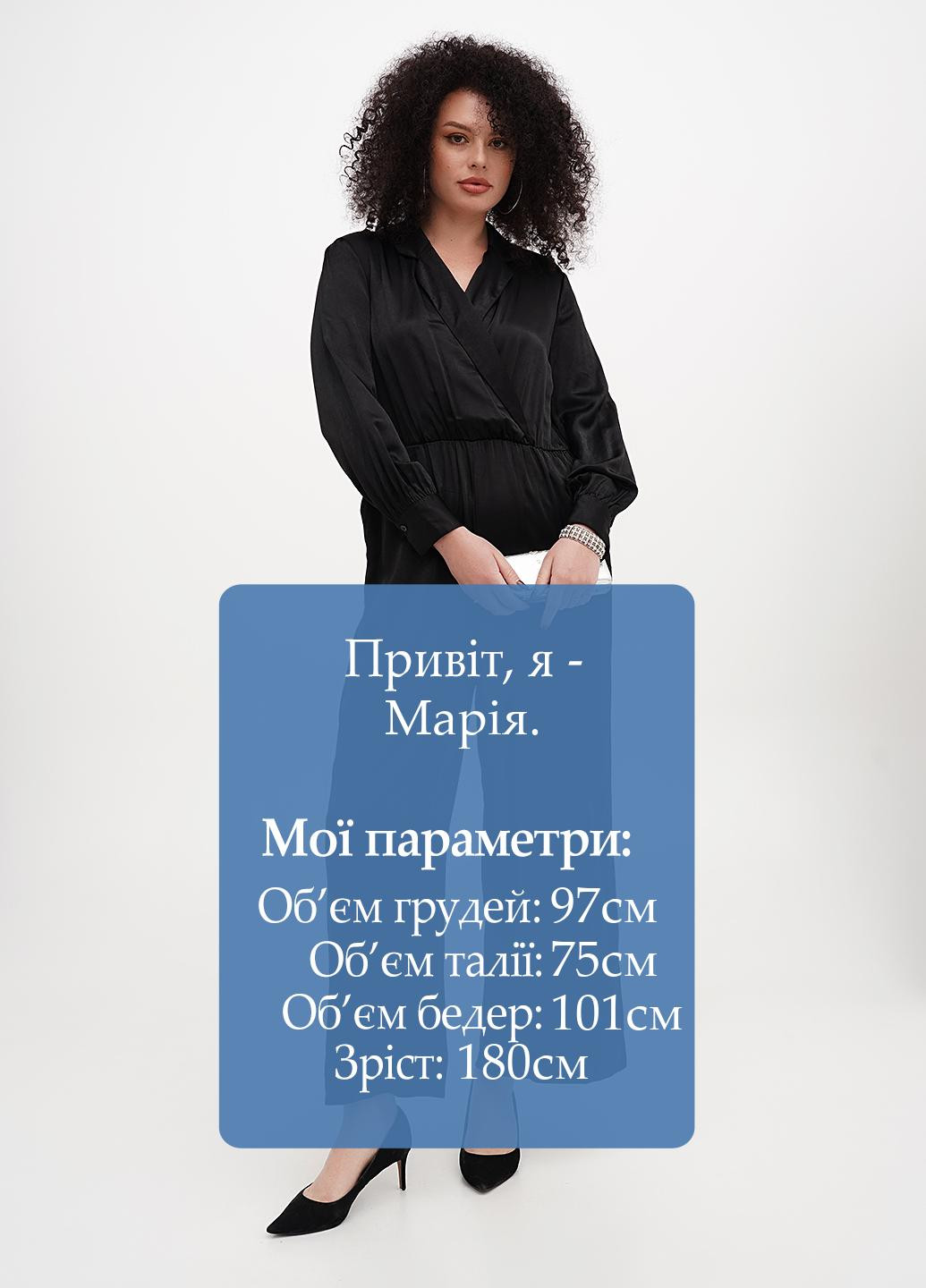 Комбинезон C&A комбинезон-брюки однотонный чёрный кэжуал вискоза