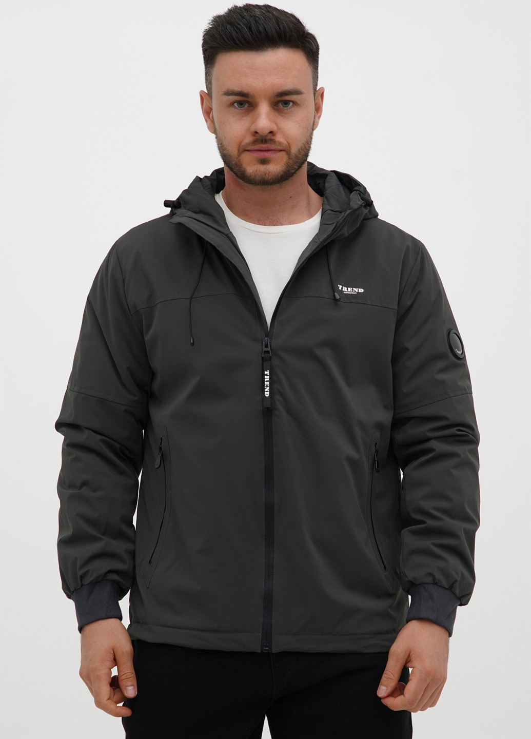 Темно-серая демисезонная куртка Trend Collection