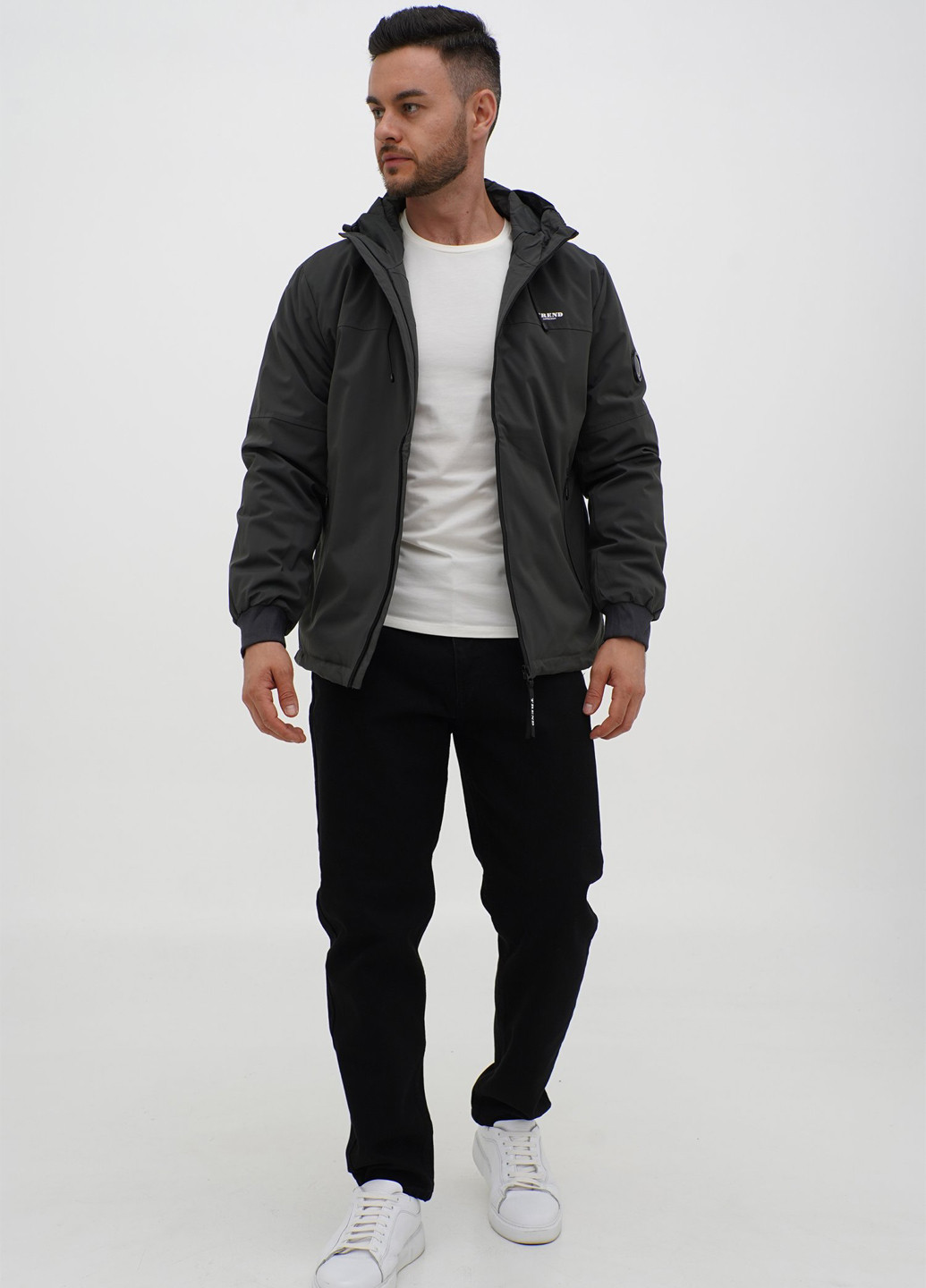 Темно-серая демисезонная куртка Trend Collection