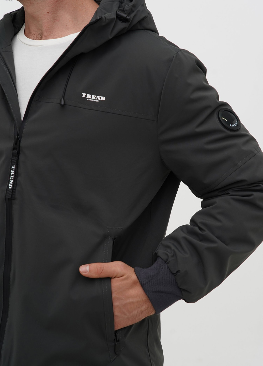 Темно-серая демисезонная куртка Trend Collection