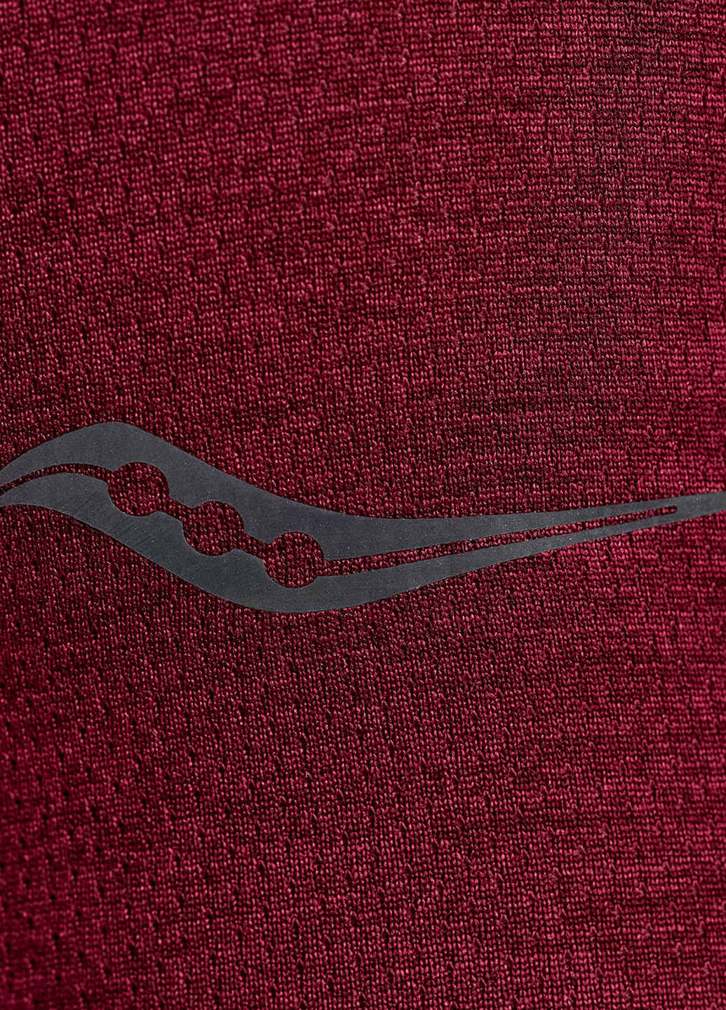 Бордовый демисезонный спортивный лонгслив Saucony с логотипом