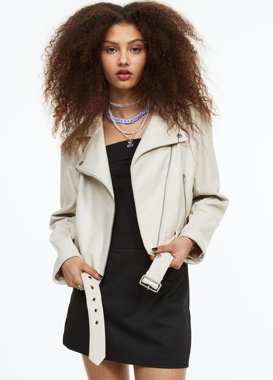 Айворі демісезонна куртка косуха H&M