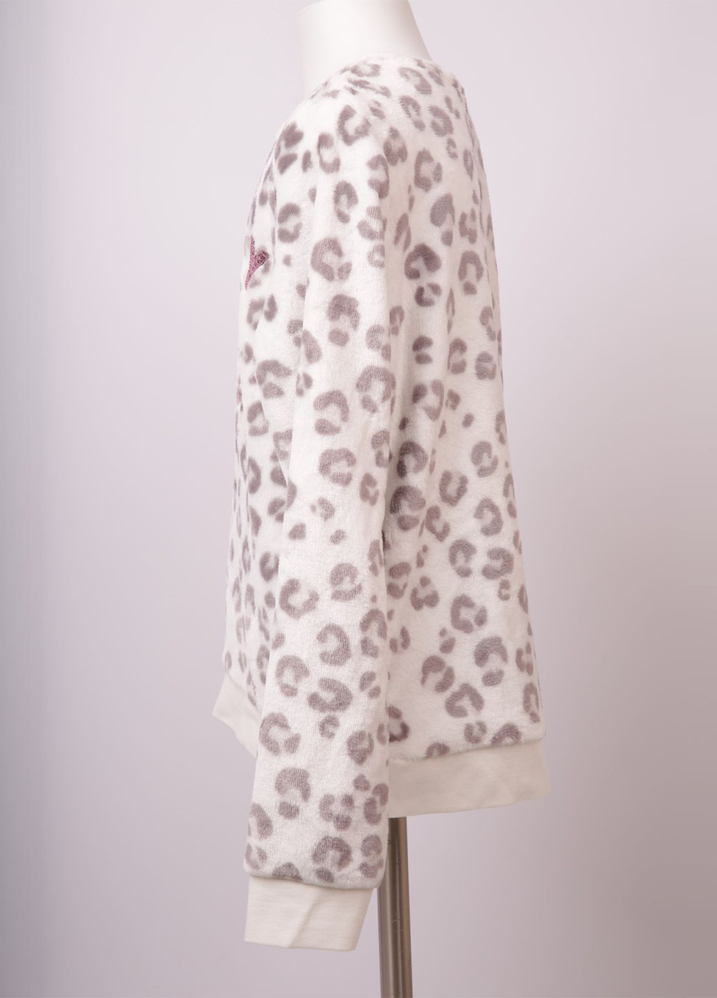 H&M свитшот леопардовый комбинированный кэжуал полиэстер
