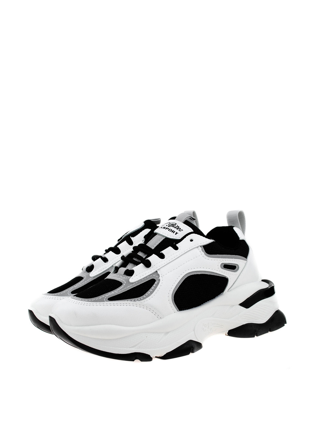 Черно-белые демисезонные кроссовки Sport