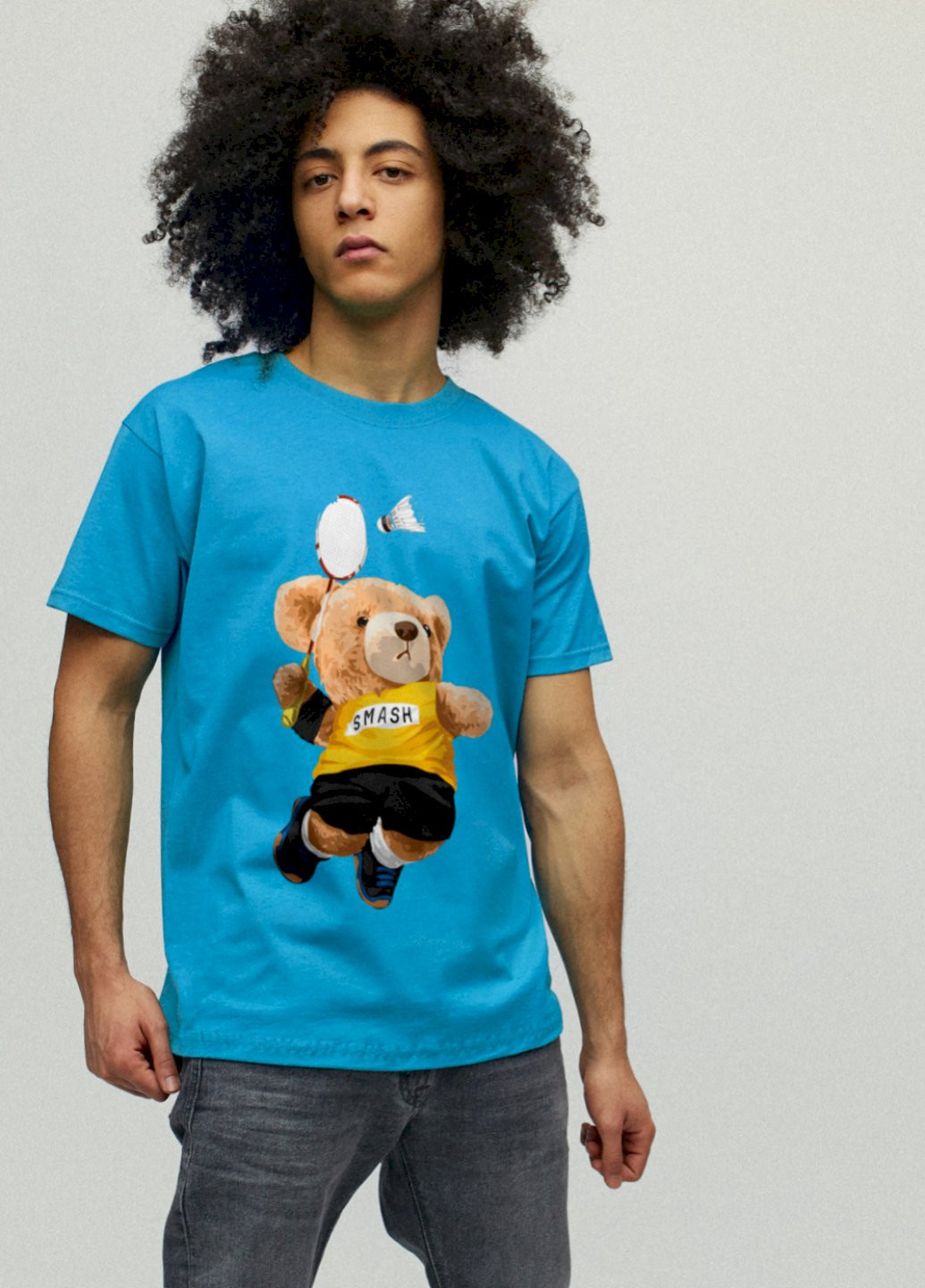 Светло-синяя футболка мужская YAPPI