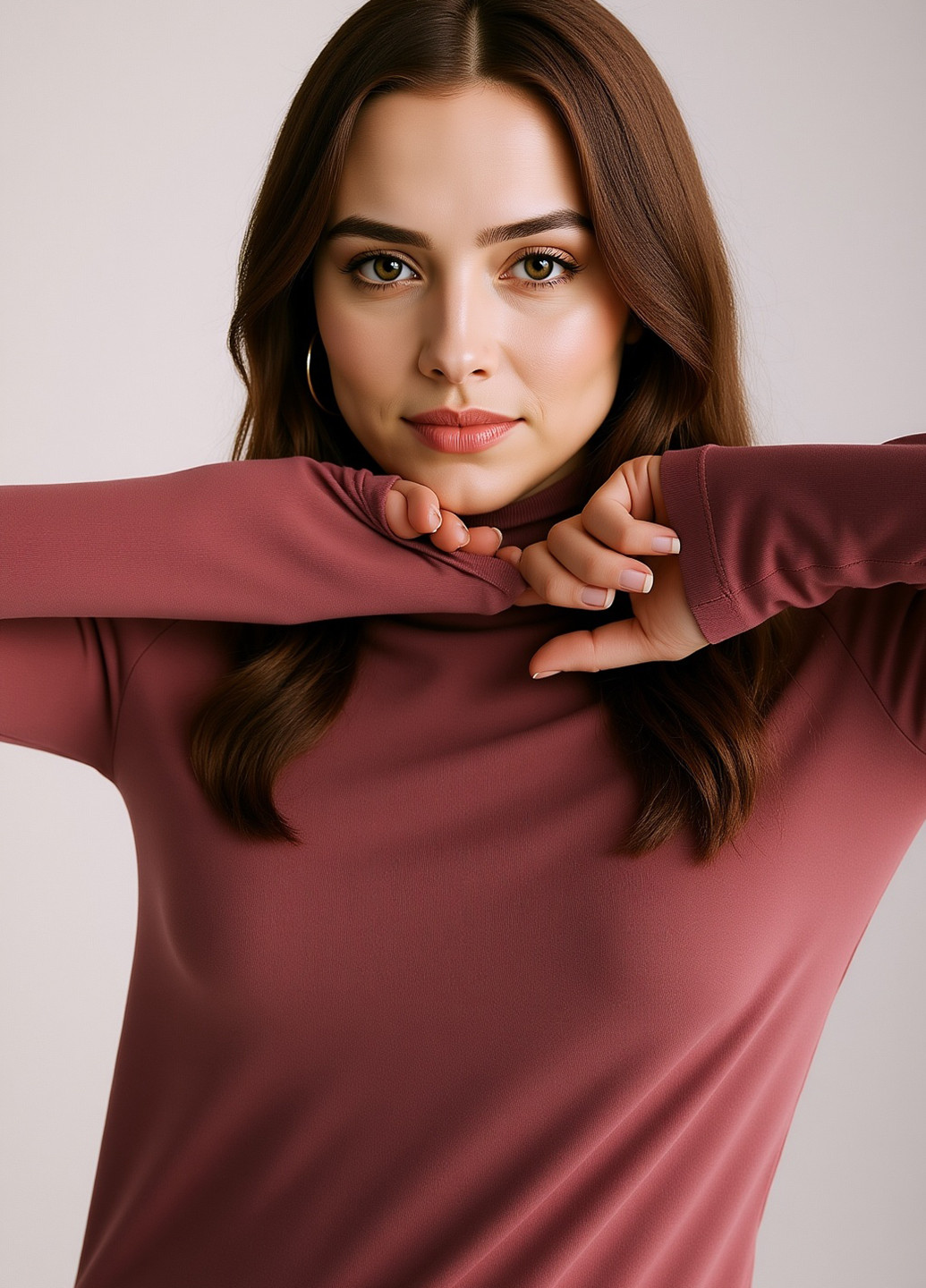 Рожево-коричнева кежуал сукня для вагітних сукня-водолазка Reserved однотонна