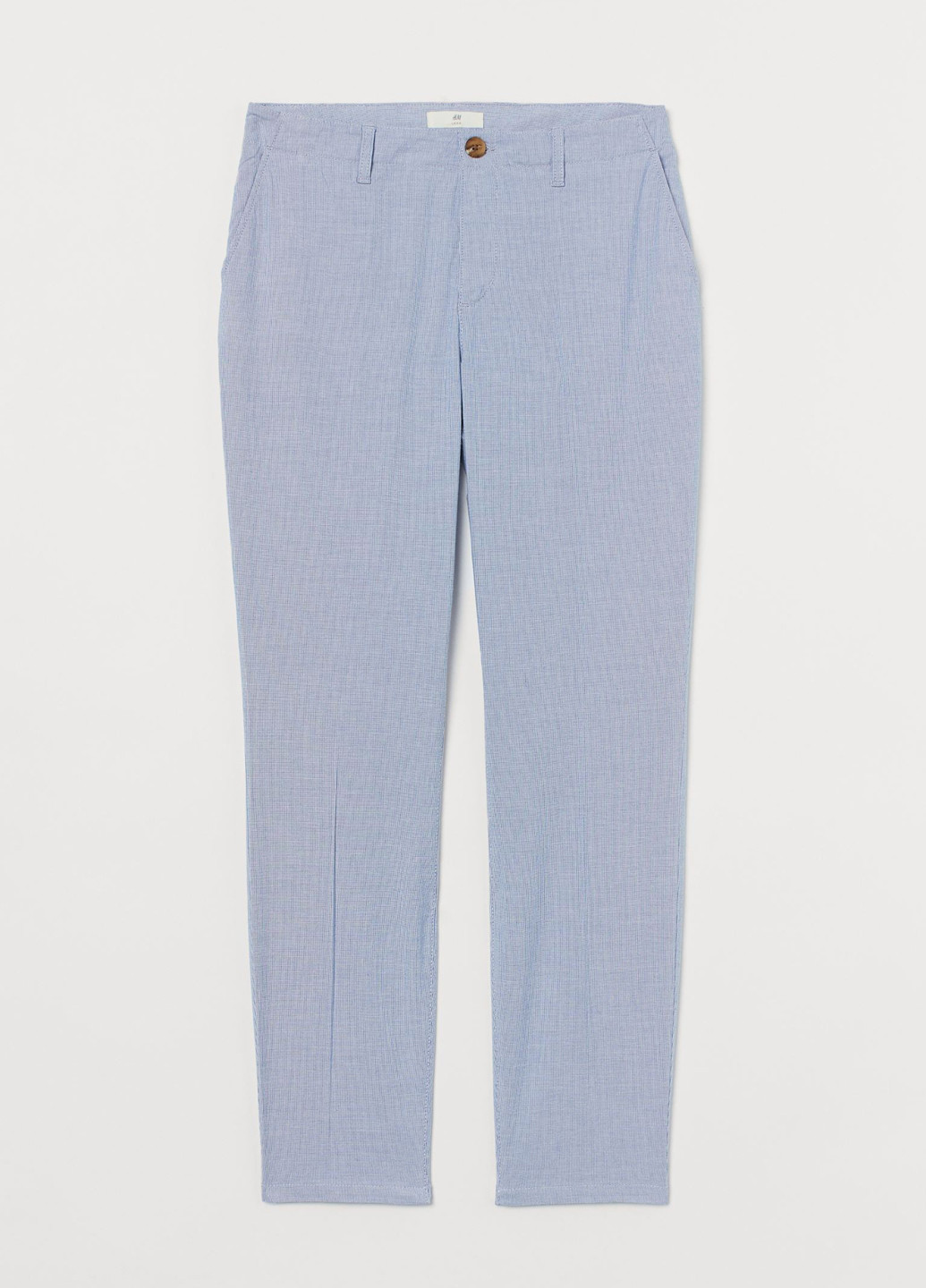 Голубые кэжуал демисезонные каррот брюки H&M