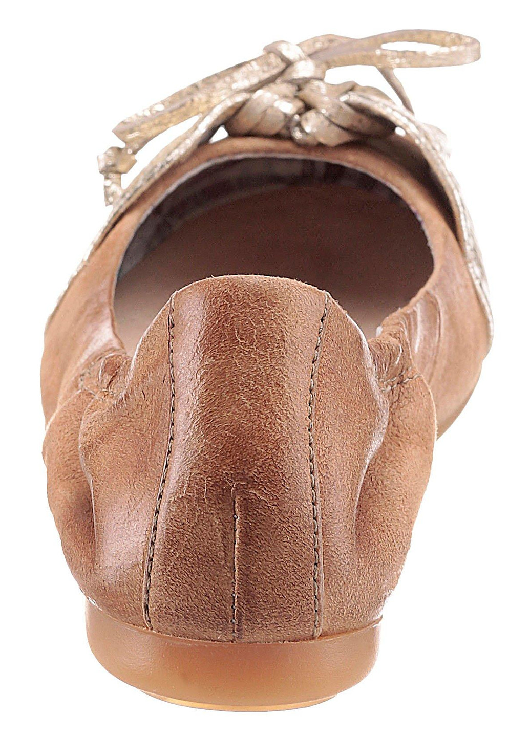 Жіночі балетки I'M Walking | золоті однотонні натуральна шкіра (218828928)