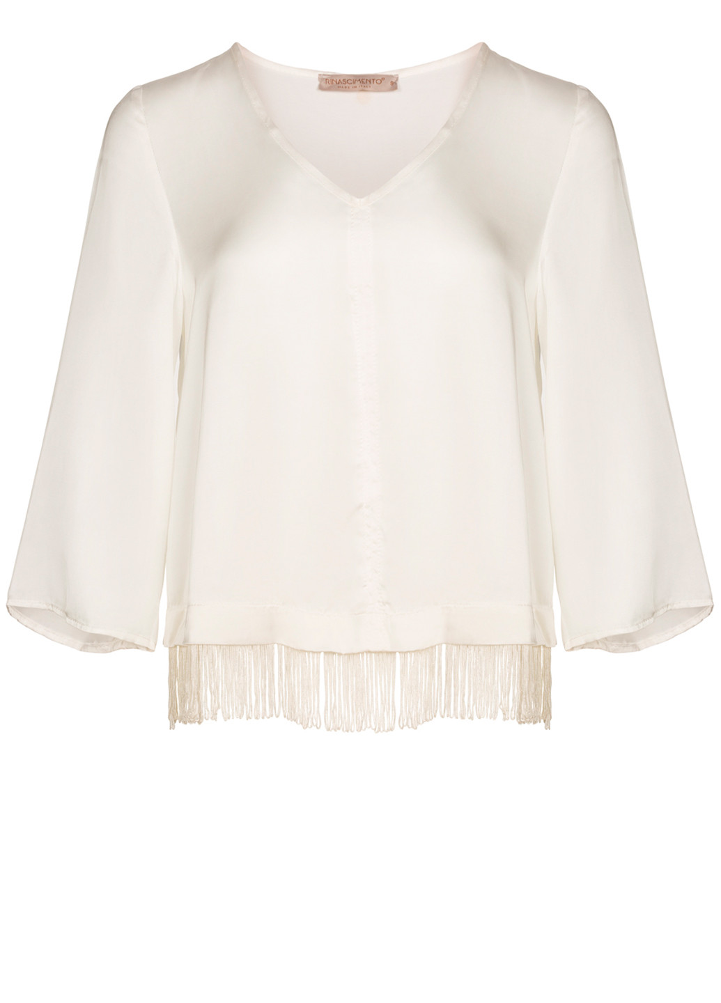 Белая летняя белая женская блузка с укорочеными рукавами Rinascimento