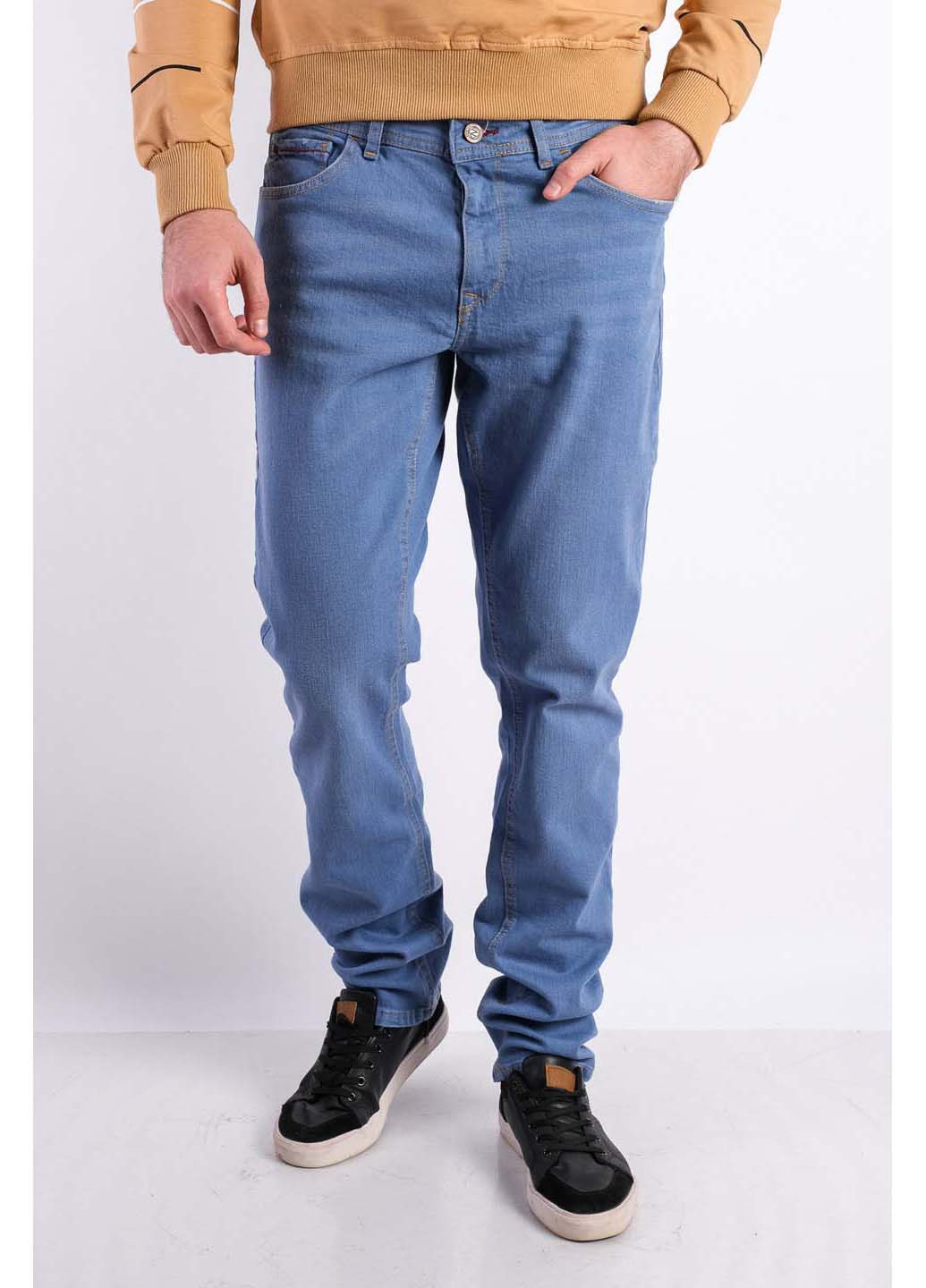 Голубые демисезонные регюлар фит джинсы Time of Style