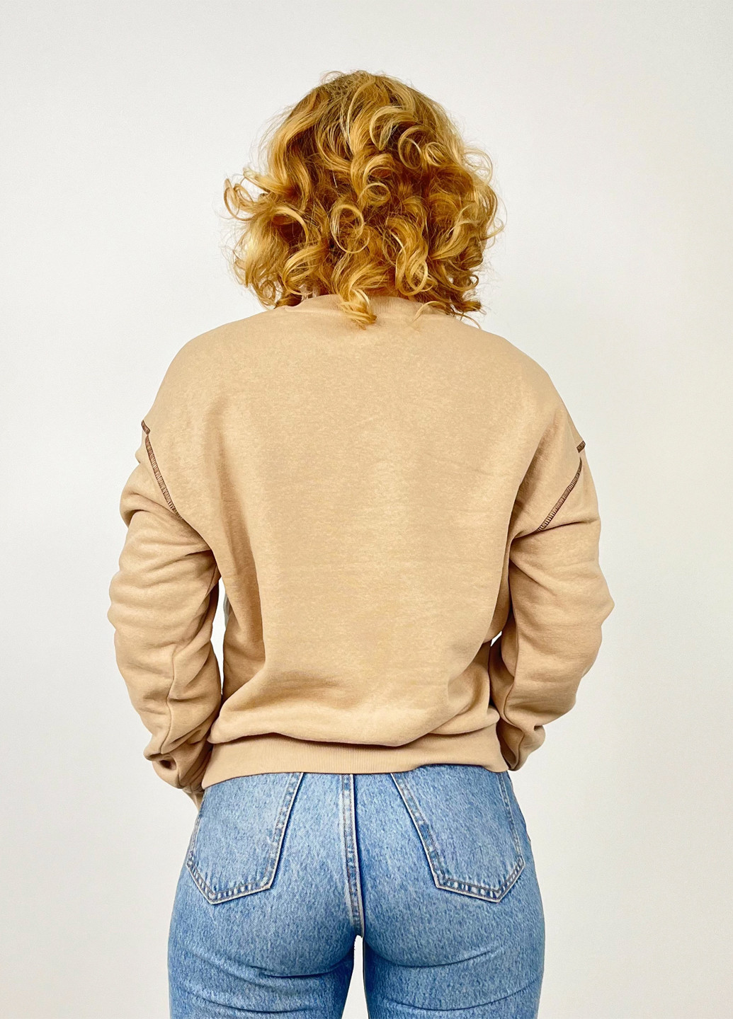 Комбинированный свитшот H&M колор блок без декора (301194205)