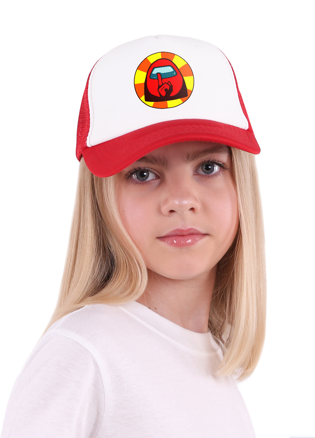 Кепка Тракер детская Амонг Ас Красный (Among Us Red) (33404-2412) MobiPrint (220769653)