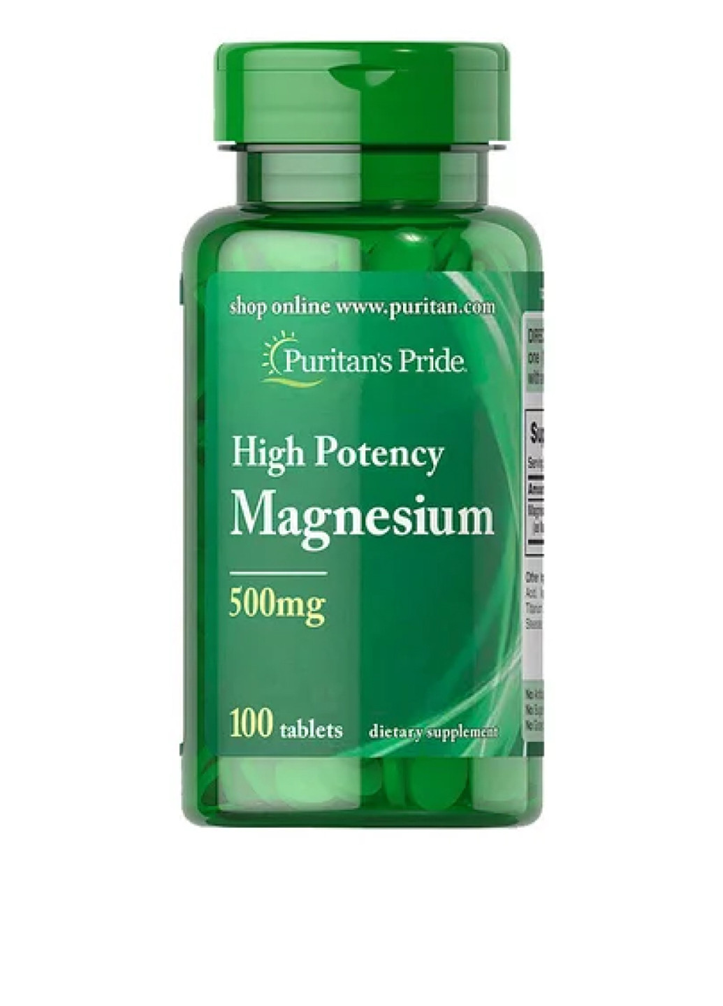 Магній для кісток Magnesium, 100 таблеток Puritans Pride (250612628)