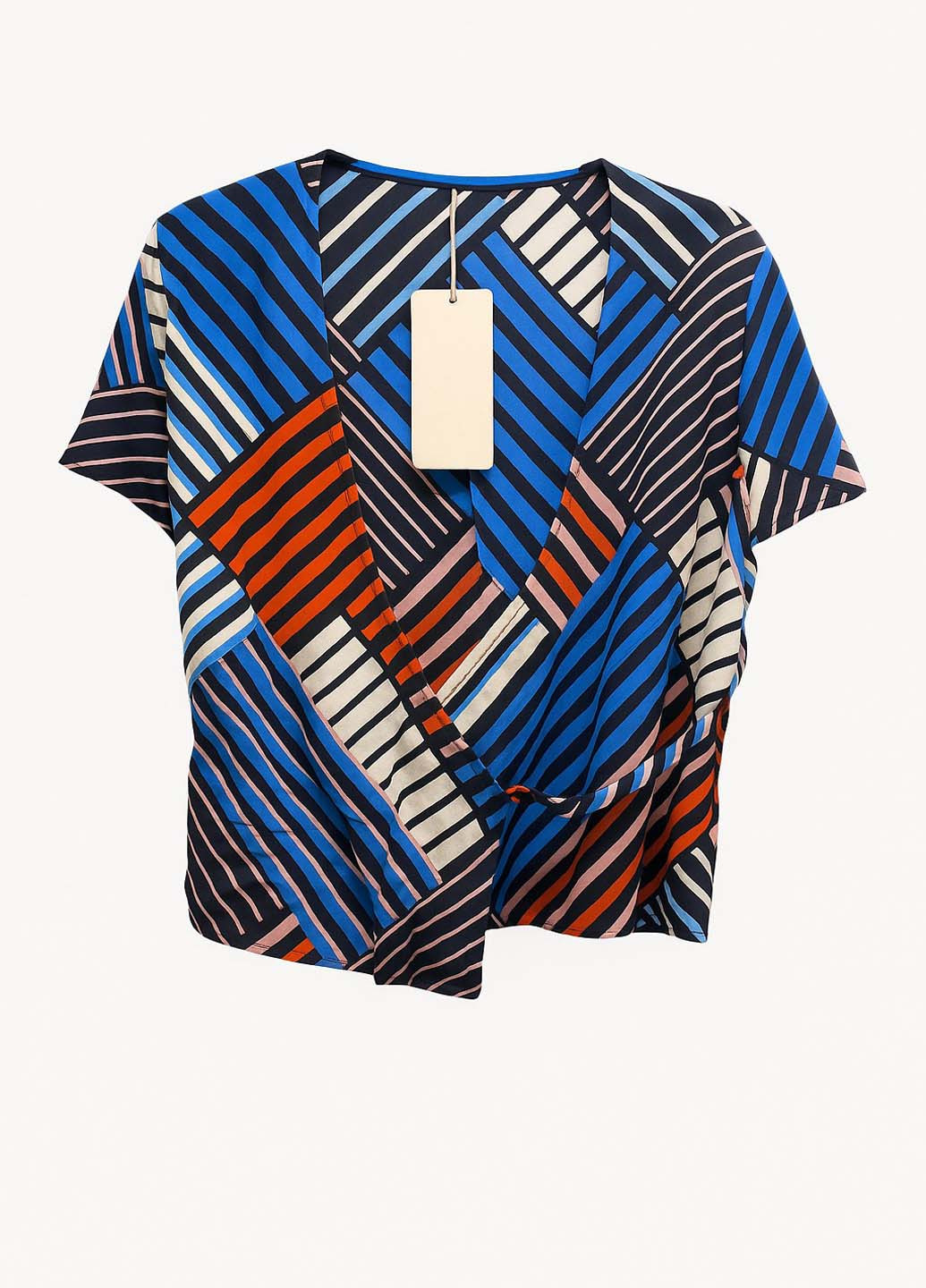 Комбинированная блуза на запах Imperial